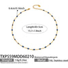 Women's Light Luxury Stainless Steel Electroplated Dopamine Colorblocking Clavicle Necklace And Bracelet Set