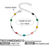 Women's Light Luxury Stainless Steel Electroplated Dopamine Colorblocking Clavicle Necklace And Bracelet Set