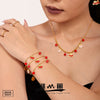 Women's Light Luxury Stainless Steel Geometric Pendant Necklace Bracelet And Earrings Set With Enamel Glaze Finish