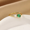 Women's Light Luxury Stainless Steel Imitation Pearl Geometric Ring Set With Diamonds