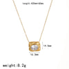 Women's Light Luxury Stainless Steel Pendant Necklace With Heartshaped And Geometric Pattern And Snake Bone Chain Diamond Design