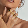Women's Light Luxury Stainless Steel Ring With Geometric Design And Electroplating Treatment