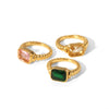 Women's Light Luxury Stainless Steel Ring With Geometric Design And Electroplating Treatment