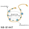 Women's Light Luxury Starfish Pattern Stainless Steel Bracelet With 18K Vacuum Plated Geometric Design