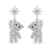 Women's Light Luxury 925 Sterling Silver Animal Bear Pierced Earrings With Electroplating