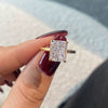 Women's Light Luxury 925 Sterling Silver Ring With Geometric Style And Electroplating Treatment Snowflake Zircon Design