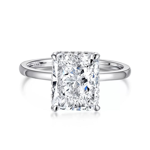 Women's Light Luxury 925 Sterling Silver Ring With Geometric Style And Electroplating Treatment Snowflake Zircon Design