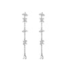 Women's Light Luxury Style Copper Plated With Real Gold Geometric And Flower Pattern Zirconia Earrings
