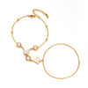 Women's Light Luxury Style Flower Titanium Steel Electroplated Bracelet