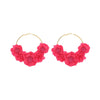 Women's Light Luxury Style Handmade Knitting Flower Pattern Alloy And Stainless Steel Earrings
