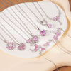 Women's Light Luxury Style Heart Shape Copper Necklace With Mixed Gemstone Setting And Electroplating O Chain