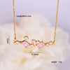 Women's Light Luxury Style Heart Shape Copper Necklace With Mixed Gemstone Setting And Electroplating O Chain