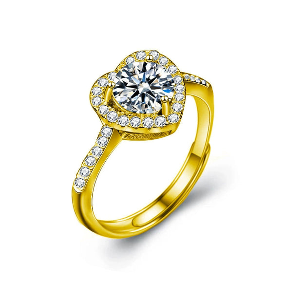 Women's Light Luxury Style Moissanite Ring S925 Sterling Silver Geometric Micropaved