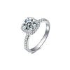 Women's Light Luxury Style Moissanite Ring S925 Sterling Silver Geometric Micropaved