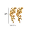 Women's Light Luxury Style Stainless Steel Geometric Drop Shape Electroplated Earrings
