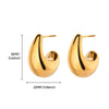 Women's Light Luxury Style Stainless Steel Geometric Drop Shape Electroplated Earrings
