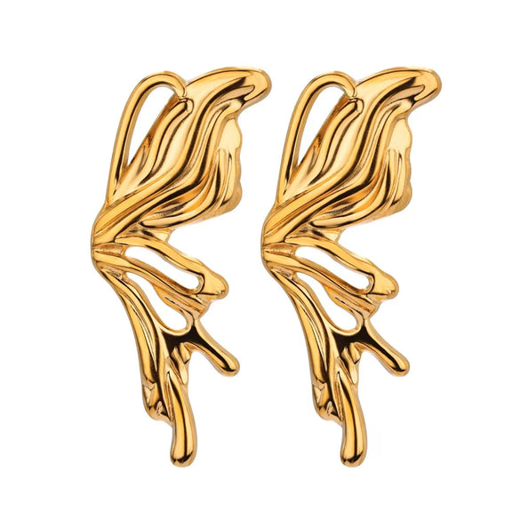 Women's Light Luxury Style Stainless Steel Geometric Drop Shape Electroplated Earrings