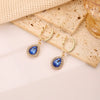 Women's Light Luxury Style Zinc Alloy Dropshaped Electroplated Emerald Diamond Earrings