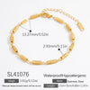 Women's Light Luxury Titanium Steel Bracelet With Geometric Pattern Electroplated 18K True Gold Chain Accessories