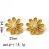 Women's Light Luxury Titanium Steel Flower Pearl Earrings