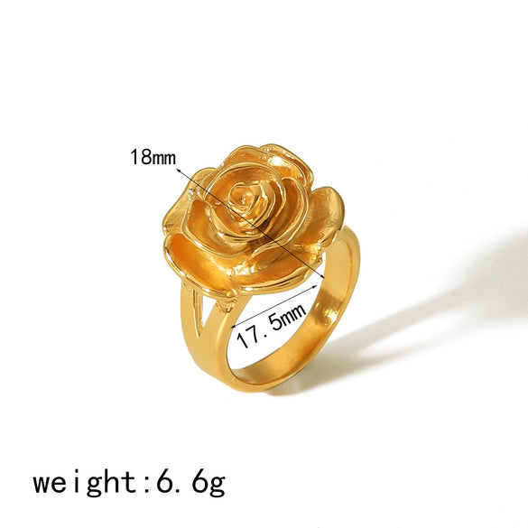 Women's Light Luxury Titanium Steel Flower Pearl Earrings