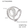 Women's Light Luxury 316L Stainless Steel Geometric Ring Electroplated With Real Gold