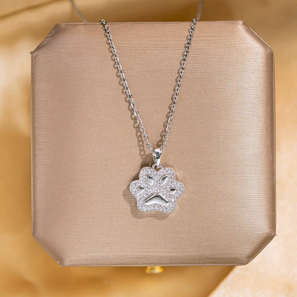 Women's Light Luxury Titanium Steel Necklace With Copper Cat's Claw Pendant Electroplated Animal Zodiac Pattern O Word Chain