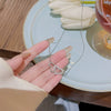 Women's Light Luxury Titanium Steel Necklace With Geometric Pattern And Inlaid Zircon Pendant On Cross Chain