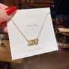 Women's Light Luxury Titanium Steel Pendant Necklace Set With Diamonds And Featuring Letters Numbers Text