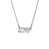 Women's Light Luxury Titanium Steel Pendant Necklace Set With Diamonds And Featuring Letters Numbers Text