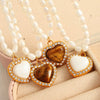 Women's Light Luxury Vintage Necklace 316L Stainless Steel Electroplating With Letters Numbers Text Pearl Chain