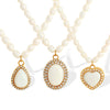 Women's Light Luxury Vintage Necklace 316L Stainless Steel Electroplating With Letters Numbers Text Pearl Chain