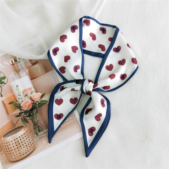 Women's Lightweight Polyester Long Ribbon Scarf Decorative Bag Scarf For Spring And Autumn