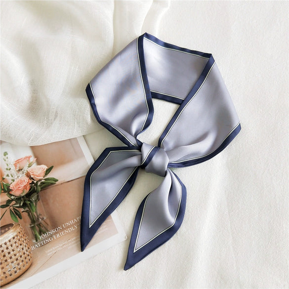 Women's Lightweight Polyester Long Ribbon Scarf Decorative Bag Scarf For Spring And Autumn
