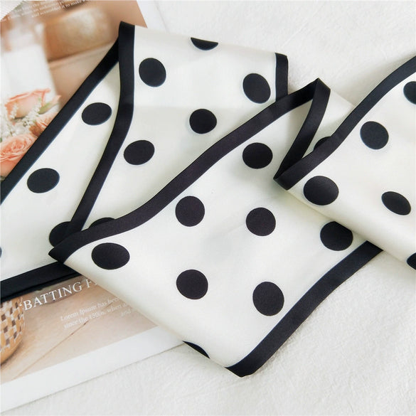 Women's Lightweight Polyester Long Ribbon Scarf Decorative Bag Scarf For Spring And Autumn