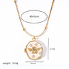 Women's Literary Retro Light Luxury Geometric Stainless Steel And Titanium Steel Photo Album Box Pendant O Chain Necklace