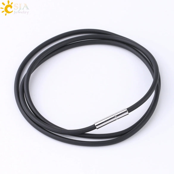 Women's Lobster Clasp Round Bead Chain Necklace With Gold Tone Electroplated Copper Chain And Pu Leather Wax Rope In New Chinese Style
