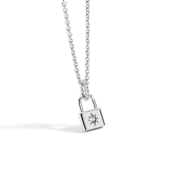 Women's Lock Necklace Brass Copper Plated With 18K Gold Electroplating Cross Chain Fashion Jewelry