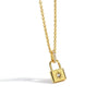 Women's Lock Necklace Brass Copper Plated With 18K Gold Electroplating Cross Chain Fashion Jewelry