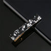 Women's Long Acetate Hair Clip Retro Sculpted Side Barrette With Leopard And Marble Pattern