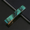 Women's Long Acetate Hair Clip Retro Sculpted Side Barrette With Leopard And Marble Pattern