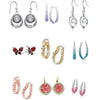 Women's Long Constellation Drop Earrings Electroplated Alloy Geometric Jewelry With Sparkling Accents In A Retro Celestial Style