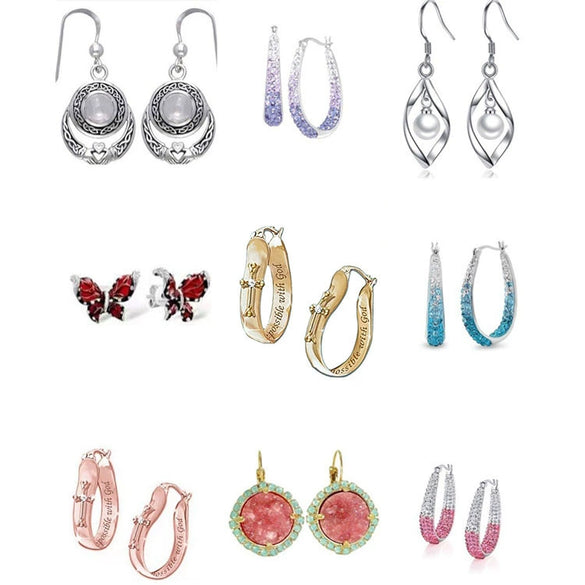Women's Long Constellation Drop Earrings Electroplated Alloy Geometric Jewelry With Sparkling Accents In A Retro Celestial Style
