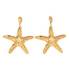 Women's Long Floral Drop Earrings In Goldtone Hammered Iron Alloy With Plated Finish And Stainless Steel Posts Bold Natureinspired Statement Jewelry