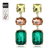 Women's Long Geometric Alloy Diamond Detail Earrings Simple Modern Elegant Fashion Jewelry
