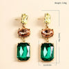 Women's Long Geometric Alloy Diamond Detail Earrings Simple Modern Elegant Fashion Jewelry