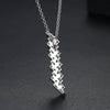 Women's Long Geometric Pendant Necklace With Copper And Zircon Electroplated Fashion Jewelry