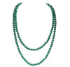Women's Long Pearl Necklace With Geometric Design Polished Finish And Ball Chain Fashion Jewelry