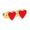 Women's Love Heart Shape 316L Stainless Steel Earrings With Electroplating And Classic Niche Design Sense