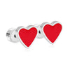 Women's Love Heart Shape 316L Stainless Steel Earrings With Electroplating And Classic Niche Design Sense
